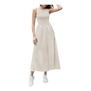 Make Me Chic - NWT - Elegant Cream Maxi Dress